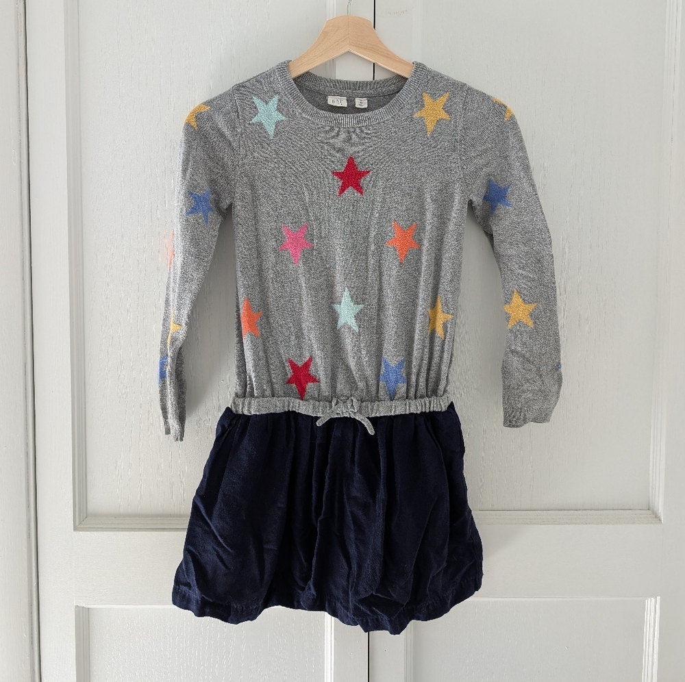 GAP Gray and Blue Long Sleeve Tee